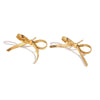 Wholesale Simple Elegant Stainless Steel 18K Gold Plated Niche Blade Chain Butterfly Bow Geometric Earrings For Women