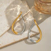 Wholesale Simple Exaggerated Gold Water Drop Earrings For Women Stainless Steel Electroplated