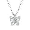 Wholesale Simple Exquisite Butterfly Moissanite S925 Sterling Silver Jewelry Pendant Clavicle Chain With Insect Pattern And Electroplating For Women