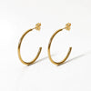 Wholesale Simple Fashion Earrings In Geometric Style Made Of 18K Gold Plated Stainless Steel For Women With Electroplating Treatment