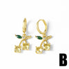 Wholesale Simple Fashion Fruit Cherry Earrings For Women Copper Gold Plated Electroplated