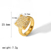 Wholesale Simple Fashion Geometric Line Ring Earrings Stainless Steel 18K Gold Plated