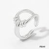 Wholesale Simple Fashion Knot Twist Geometric Stainless Steel Ring With Electroplating For Women