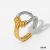 Wholesale Simple Fashion Knot Twist Geometric Stainless Steel Ring With Electroplating For Women
