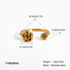 Wholesale Simple Fashion Light Luxury Rose Open Ring In Geometric Shape Made Of Stainless Steel With Pvd Furnace Vacuum Real Gold Plating