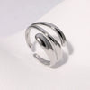 Wholesale Simple Fashion Open Stainless Steel Ring For Women With Geometric Pattern And Electroplating Treatment