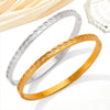 Wholesale Simple Fashion Stainless Steel Diamond Buckle Bracelet With Electroplating Treatment In Pastoral Style