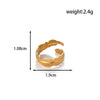 Wholesale Simple Fashion Titanium Steel Love Nails Encircling Adjustable Ring With Heart Shape Design And Electroplating For Unisex