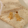 Wholesale Simple Flower Titanium Steel And Stainless Steel Earrings With Pvd Furnace Real Gold Electroplating For Women