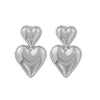Wholesale Simple Geometric Alloy Earrings With Diamond Hollow Design And Electroplating For Women