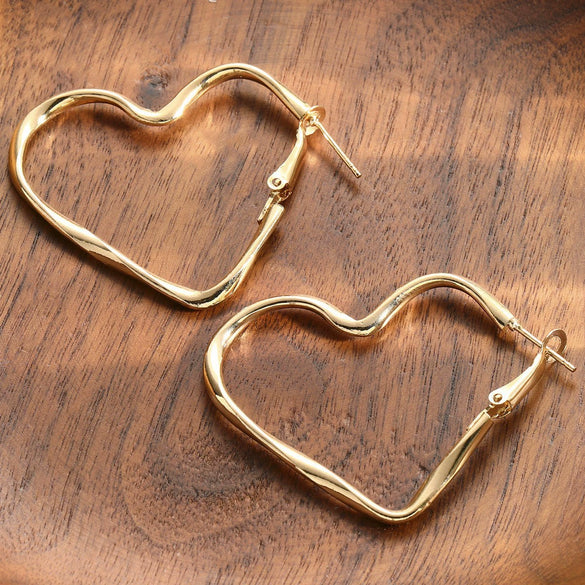 Wholesale Simple Geometric Alloy Earrings With Diamond Hollow Design And Electroplating For Women