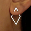 Wholesale Simple Geometric Alloy Earrings With Diamond Hollow Design And Electroplating For Women