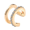 Wholesale Simple Geometric Alloy Earrings With Diamond Hollow Design And Electroplating For Women
