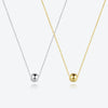 Wholesale Simple Geometric Ball Design 925 Sterling Silver Clavicle Chain Necklace With Hanging Beads And Electroplating Treatment
