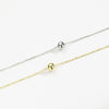 Wholesale Simple Geometric Ball Design 925 Sterling Silver Clavicle Chain Necklace With Hanging Beads And Electroplating Treatment