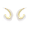 Wholesale Simple Geometric C Shaped Pearl Earrings For Elegant Female Retro And Fashion Transparent Design