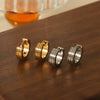 Wholesale Simple Geometric Circle Stainless Steel Earrings With 18K Gold Electroplating For Women