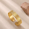 Wholesale Simple Geometric Circle Stainless Steel Gold Electroplated Doublelayer Glossy Metallic Opening Adjustable Bracelet