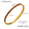 Wholesale Simple Geometric Colored Diamond Titanium Steel 18K Gold Plated Bracelet For Women