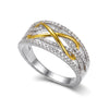 Wholesale Simple Geometric Copper Electroplated Figure Eight Ring Unisex Accessories