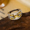 Wholesale Simple Geometric Copper Electroplated Figure Eight Ring Unisex Accessories