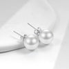 Wholesale Simple Geometric Copper Pearl Earrings With Electroplating