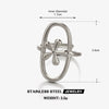 Wholesale Simple Geometric Cross Open Ring For Women Stainless Steel Electroplated