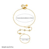 Wholesale Simple Geometric Diamondencrusted Stainless Steel Electroplated Ring And Fingerless Bracelet For Women
