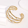 Wholesale Simple Geometric Electroplated Stainless Steel Bracelet For Women