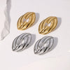 Wholesale Simple Geometric Electroplated Stainless Steel Earrings For Women