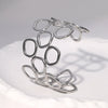 Wholesale Simple Geometric Electroplated Stainless Steel Hollow Circle Wide Bracelet For Women