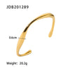 Wholesale Simple Geometric Electroplated Stainless Steel Movable White Rhinestone Bracelet Hand Jewelry