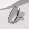 Wholesale Simple Geometric Electroplated Stainless Steel Open Ring For Women