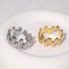 Wholesale Simple Geometric Electroplated Stainless Steel Open Ring For Women