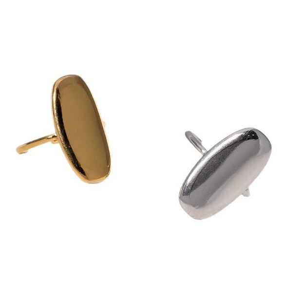 Wholesale Simple Geometric Electroplated Stainless Steel Open Ring For Women