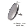 Wholesale Simple Geometric Electroplated Stainless Steel Open Ring For Women