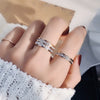 Wholesale Simple Geometric Electroplated Titanium Steel Couple Ring Jewelry For Men And Women