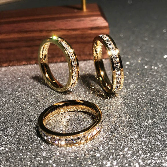 Wholesale Simple Geometric Electroplated Titanium Steel Couple Ring Jewelry For Men And Women