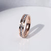 Wholesale Simple Geometric Electroplated Titanium Steel Couple Ring Jewelry For Men And Women