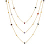 Wholesale Simple Geometric Ferris Wheel Beaded Necklace With Real Gold Plated Stainless Steel And Natural Stone Pendant For Women