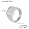 Wholesale Simple Geometric Ferris Wheel Square Titanium Steel Ring Electroplated 18K Gold For Men And Women