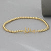 Wholesale Simple Geometric Festival Elements Goldplated Copper Bead Bracelet Set Unisex