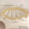 Wholesale Simple Geometric Festival Elements Goldplated Copper Bead Bracelet Set Unisex