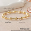 Wholesale Simple Geometric Festival Elements Goldplated Copper Bead Bracelet Set Unisex