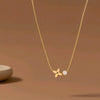 Wholesale Simple Geometric Fourleaf Clover 18K Gold Plated Titanium Steel Necklace For Women