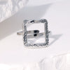 Wholesale Simple Geometric Gold Electroplated Stainless Steel Ring Hand Jewelry For Women