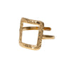 Wholesale Simple Geometric Gold Electroplated Stainless Steel Ring Hand Jewelry For Women