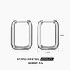 Wholesale Simple Geometric Gold Plated Stainless Steel Earrings For Ladies