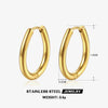 Wholesale Simple Geometric Gold Plated Stainless Steel Earrings For Ladies