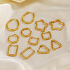 Wholesale Simple Geometric Gold Plated Stainless Steel Earrings For Ladies